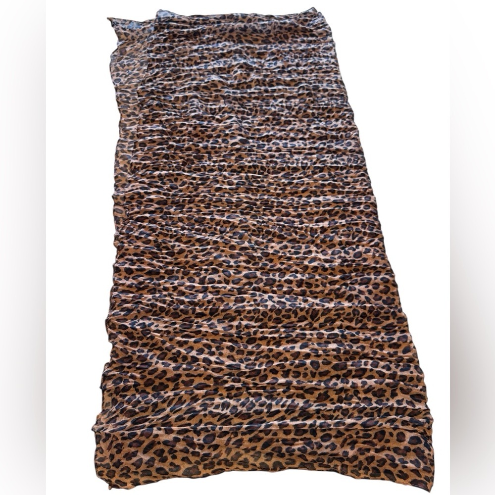 Leopard Print Scarf Brown & Black